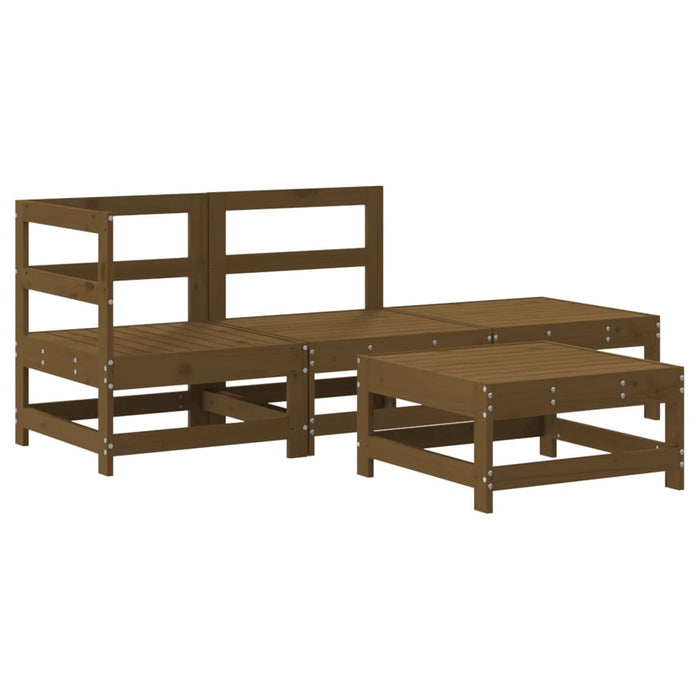 Set Salotto da Giardino 4 pz ambra in Legno Massello di Pino 3186497