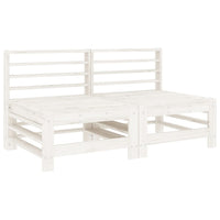Set Salotto da Giardino 4 pz Bianco in Legno Massello di Pino 3186502
