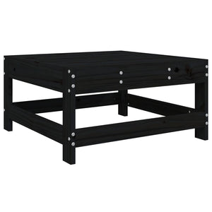 Set Salotto da Giardino 5 pz Nero in Legno Massello di Pino 3186526