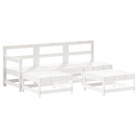 Set Salotto da Giardino 5 pz Bianco in Legno Massello di Pinocod mxl 94010