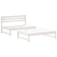 Set Salotto da Giardino 2 pz Bianco in Legno Massello di Pino 3186586