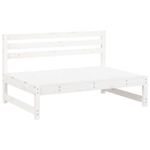 Set Salotto da Giardino 2 pz Bianco in Legno Massello di Pino 3186586