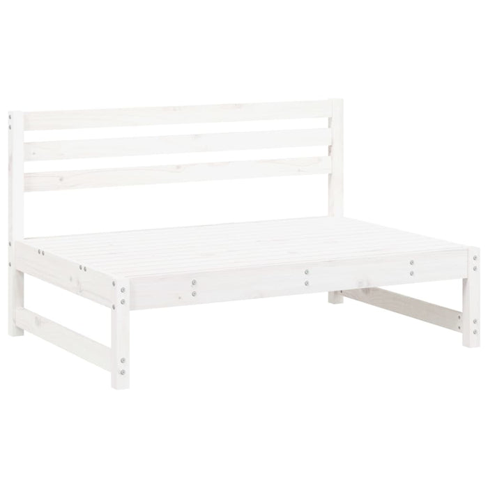 Set Salotto da Giardino 2 pz Bianco in Legno Massello di Pino 3186586