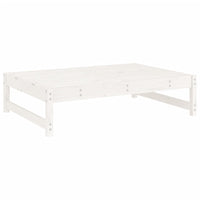Set Salotto da Giardino 2 pz Bianco in Legno Massello di Pino 3186586