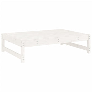 Set Salotto da Giardino 2 pz Bianco in Legno Massello di Pino 3186586