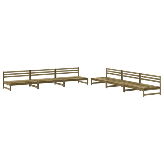 Set Salotto da Giardino 6 pz in Legno Impregnato di Pino