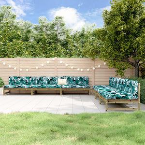 Set Salotto da Giardino 6 pz in Legno Impregnato di Pino