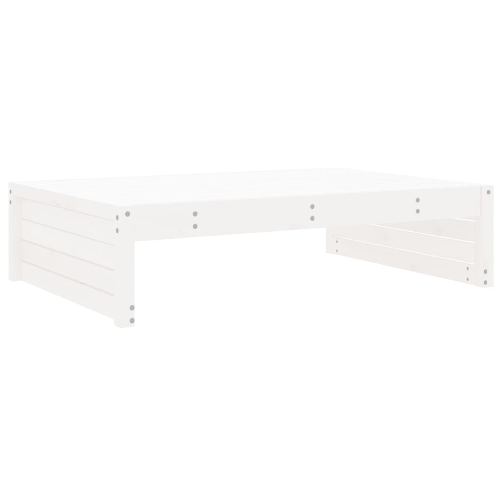 Set Salotto da Giardino 2 pz Bianco in Legno Massello di Pino 3186621