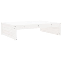 Set Salotto da Giardino 2 pz Bianco in Legno Massello di Pino 3186621