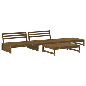 Set Salotto da Giardino 4 pz ambra in Legno Massello di Pino 3186630