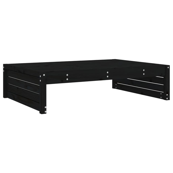 Set Salotto da Giardino 4 pz Nero in Legno Massello di Pino 3186631