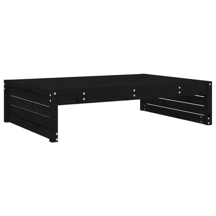 Set Salotto da Giardino 5 pz Nero in Legno Massello di Pino 3186638