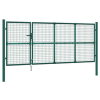 Cancello da Giardino in Rete Verde 350x175 cm Acciaio Zincato 154534