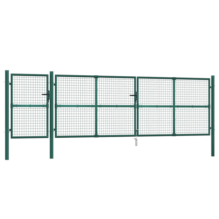Cancello da Giardino in Rete Verde 500x175 cm Acciaio Zincato 154540