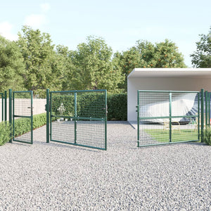 Cancello da Giardino in Rete Verde 500x175 cm Acciaio Zincato 154540