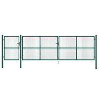 Cancello da Giardino in Rete Verde 500x175 cm Acciaio Zincato 154540