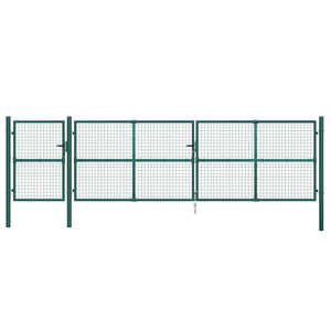 Cancello da Giardino in Rete Verde 500x175 cm Acciaio Zincato 154540