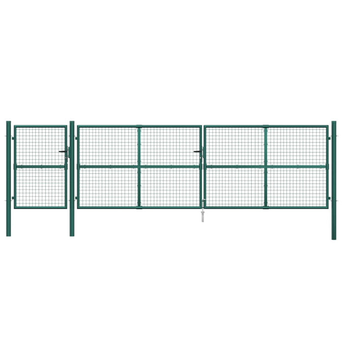 Cancello da Giardino in Rete Verde 500x175 cm Acciaio Zincato 154540