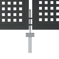 Cancello Giardino Antracite 400x125 cm in Acciaio 154573