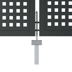 Cancello Giardino Antracite 400x125 cm in Acciaio 154573