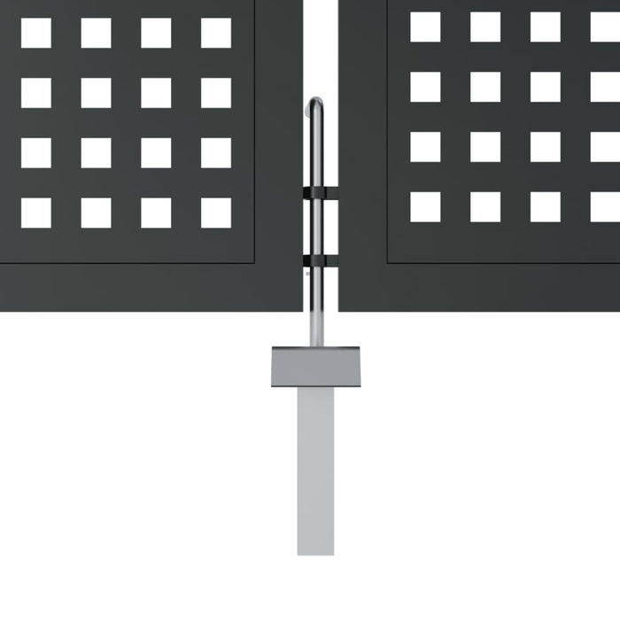 Cancello Giardino Antracite 400x125 cm in Acciaio 154573
