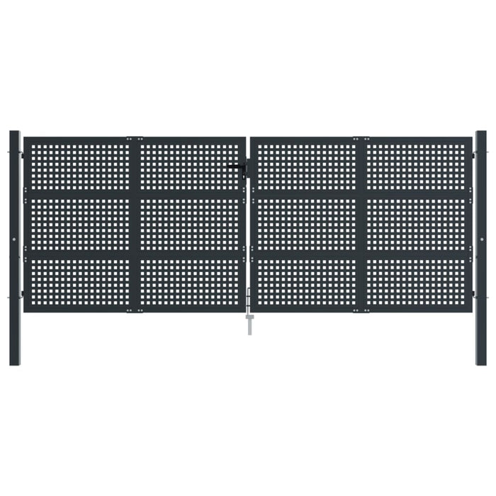 Cancello Giardino Antracite 400x200 cm in Acciaiocod mxl 119124