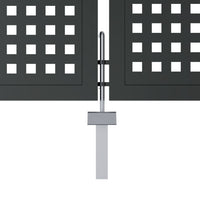 Cancello Giardino Antracite 400x175 cm in Acciaio 154575