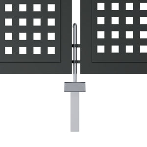 Cancello Giardino Antracite 400x175 cm in Acciaio 154575