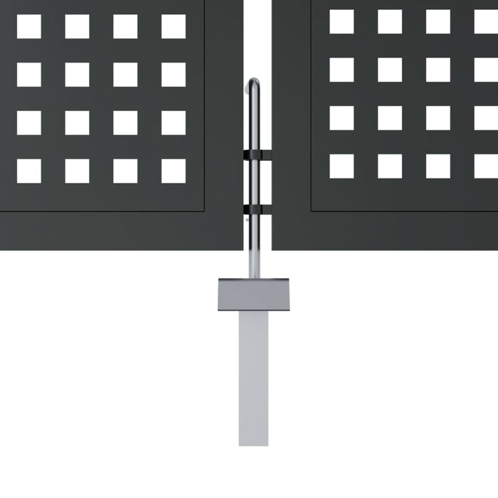 Cancello Giardino Antracite 400x175 cm in Acciaio 154575