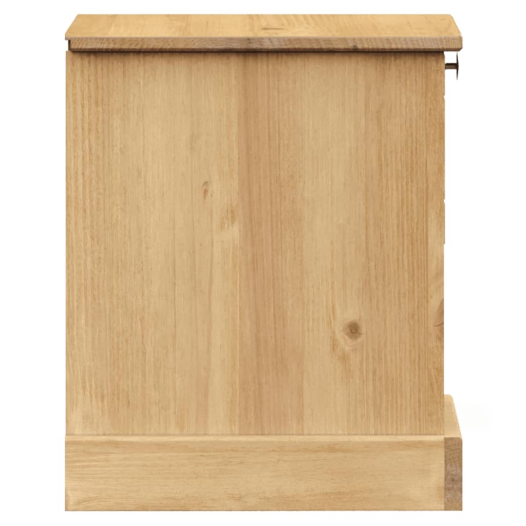 Comodino VIGO 42x35x42 cm in Legno Massello di Pino 353154