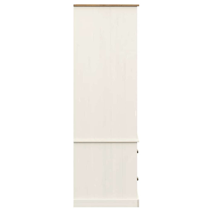 Armadio VIGO 90x55x170 cm in Legno Massello di Pino Bianco 353164