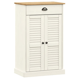 vidaXL Scarpiera VIGO 60x35x96 cm in Legno Massello di Pino Bianco