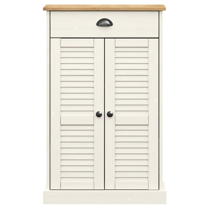 Scarpiera VIGO 60x35x96 cm in Legno Massello di Pino Bianco 353167