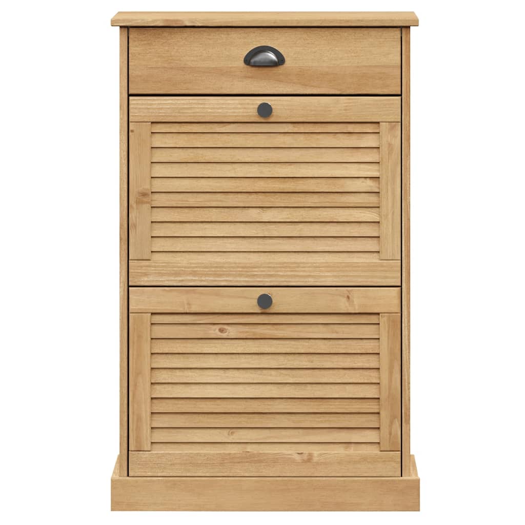 Scarpiera scarpiera mobile contenitore ingresso corridoio soggiorno 60 x 35 x 96 cm legno massello di pino marrone 02_0022113