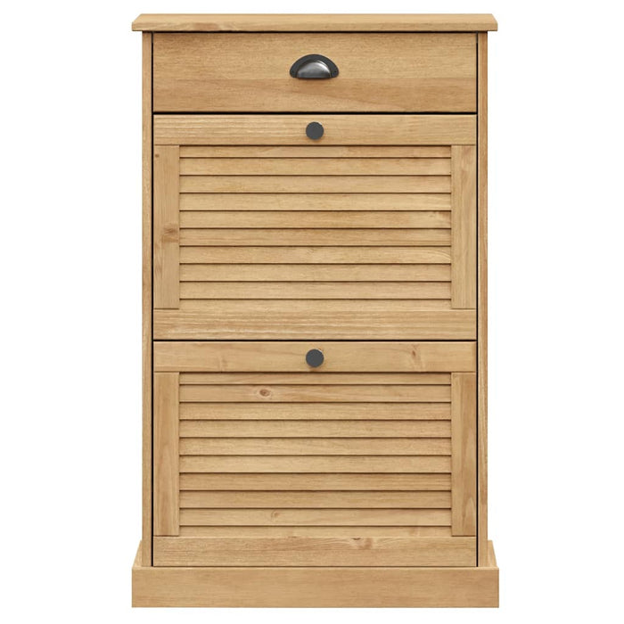 Scarpiera scarpiera mobile contenitore ingresso corridoio soggiorno 60 x 35 x 96 cm legno massello di pino marrone 02_0022113