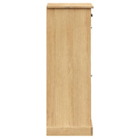 Scarpiera scarpiera mobile contenitore ingresso corridoio soggiorno 60 x 35 x 96 cm legno massello di pino marrone 02_0022113