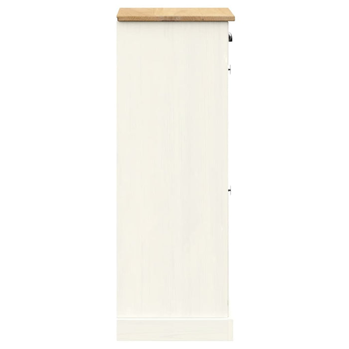 Scarpiera VIGO 60x35x96 cm in Legno Massello di Pino Bianco