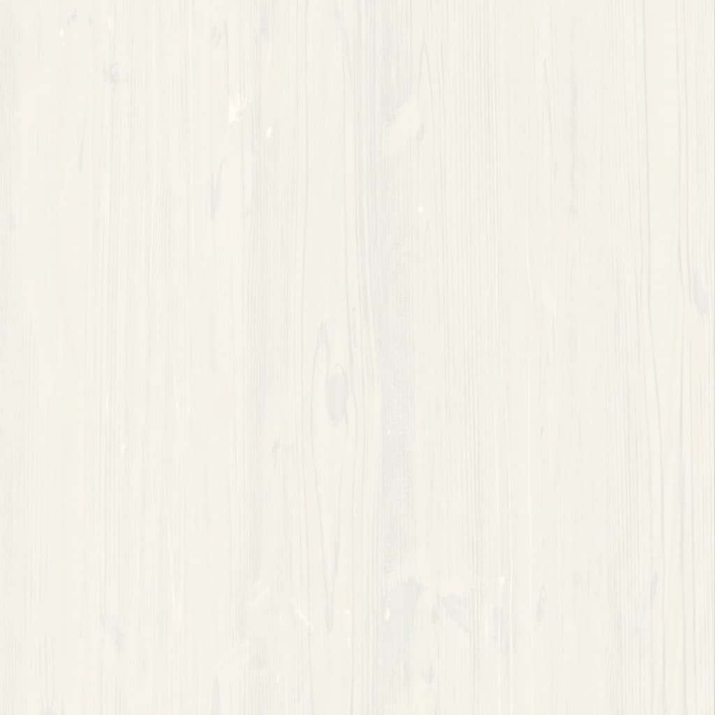 Panca Porta Scarpe Bianca VIGO 106x35x45 cm Legno Massello Pino