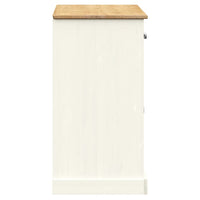 Credenza-Buffet-Armadio da cucina Cassetti VIGO 113x40x75 cm Legno Massello Pino Bianco