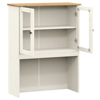 Piano Comò VIGO Bianco 78x30x100 cm in Legno Massello di Pino 353206