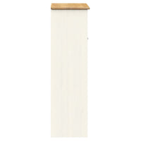 Piano Comò VIGO Bianco 78x30x100 cm in Legno Massello di Pino 353206