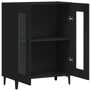 Credenza-Buffet-Armadio da cucina Nera 69,5x34x90 cm in Legno Multistrato 866550