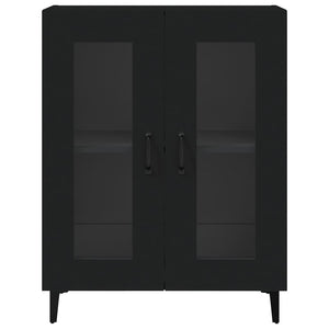 Credenza Nera 69,5x34x90 cm in Legno Multistrato 833048