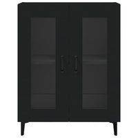 Credenza-Buffet-Armadio da cucina Nera 69,5x34x90 cm in Legno Multistrato 866550