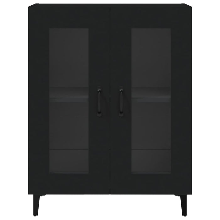 Credenza-Buffet-Armadio da cucina Nera 69,5x34x90 cm in Legno Multistrato 866550