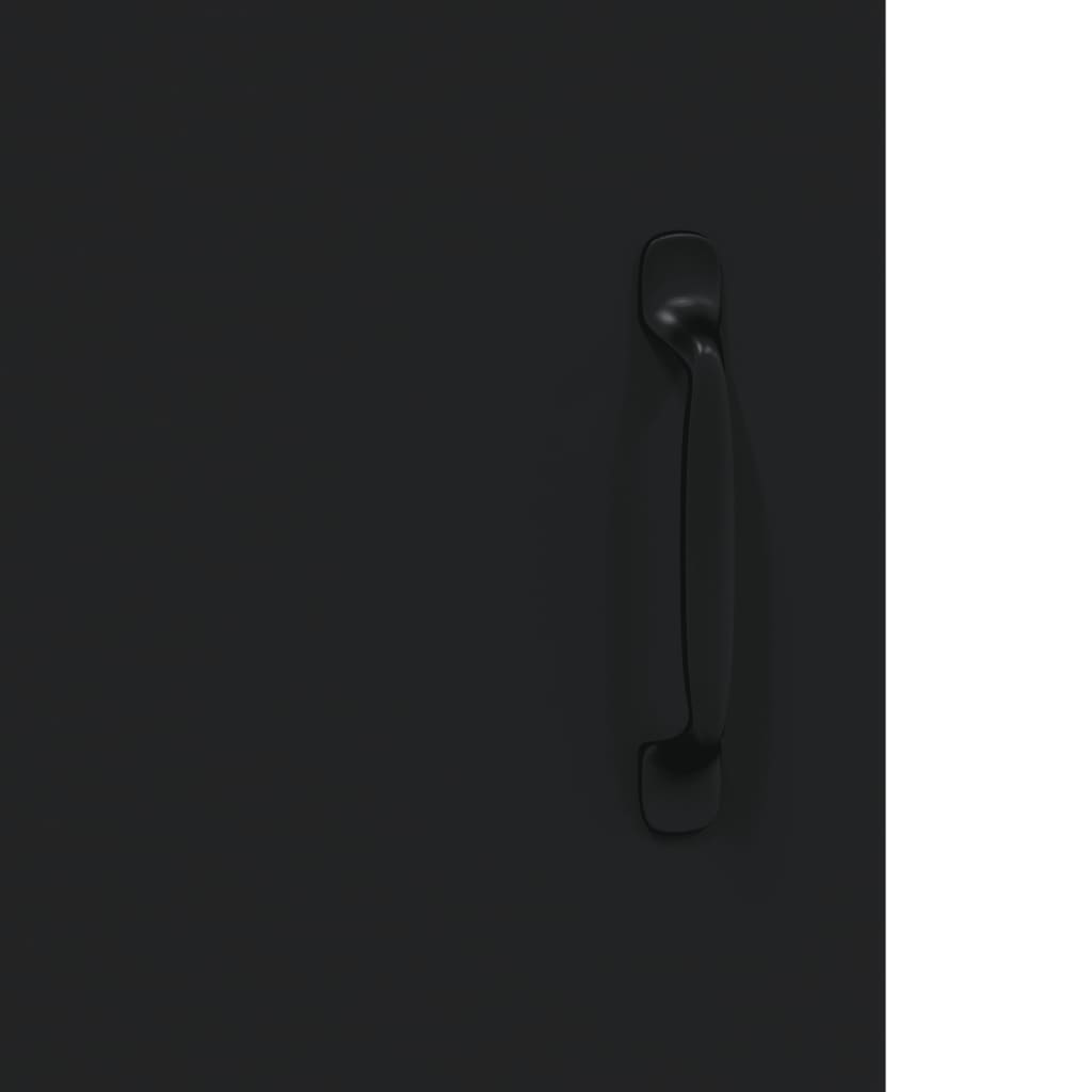 Credenza Nera 69,5x34x90 cm in Legno Multistrato 833048