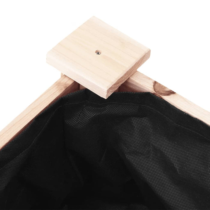 Fioriera con Ruote e Fodera 71x37x80 cm Legno Massello di Abete 3157823