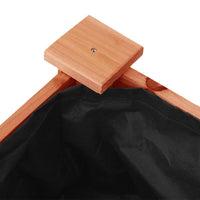 Fioriera Ruote e Fodera Marrone 71x37x80cm Legno Massello Abete