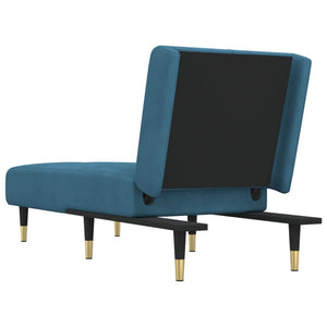 Chaise Longue in Velluto Blu 352792