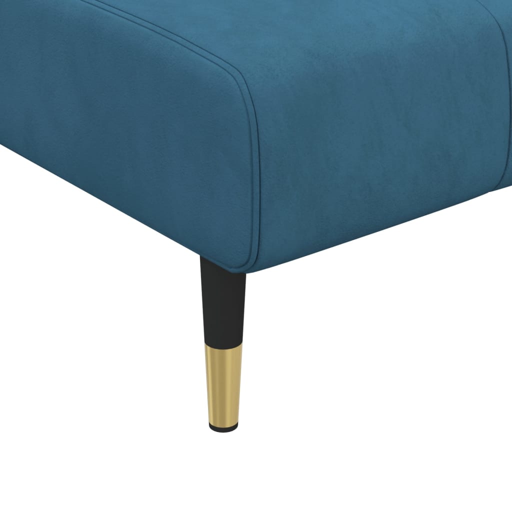 Chaise Longue in Velluto Blu 352792